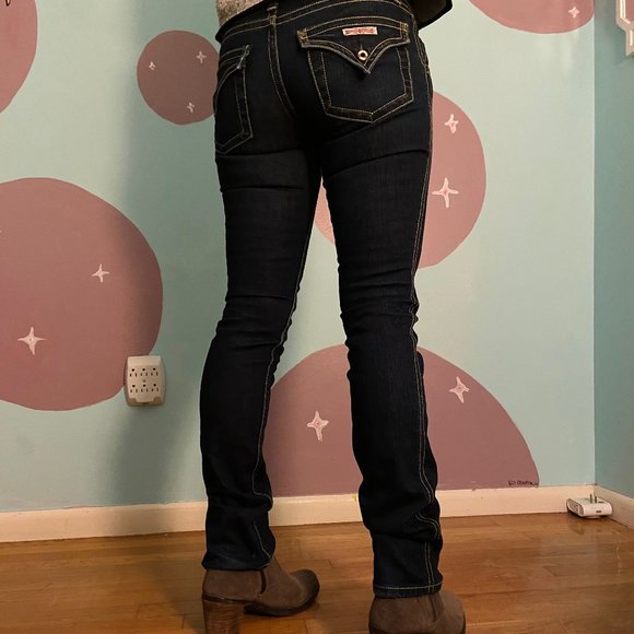 HUDSON LOWRISE DARK WASH JEANS - Picture 1 of 7